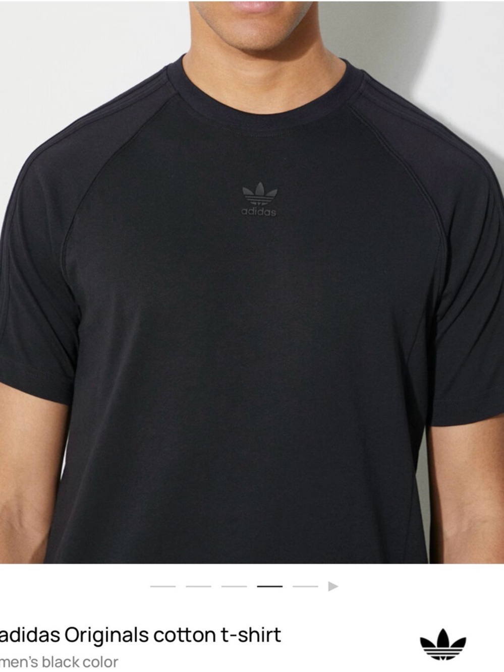 Adidas Originals Black cotton t-shirt Essential - Size M